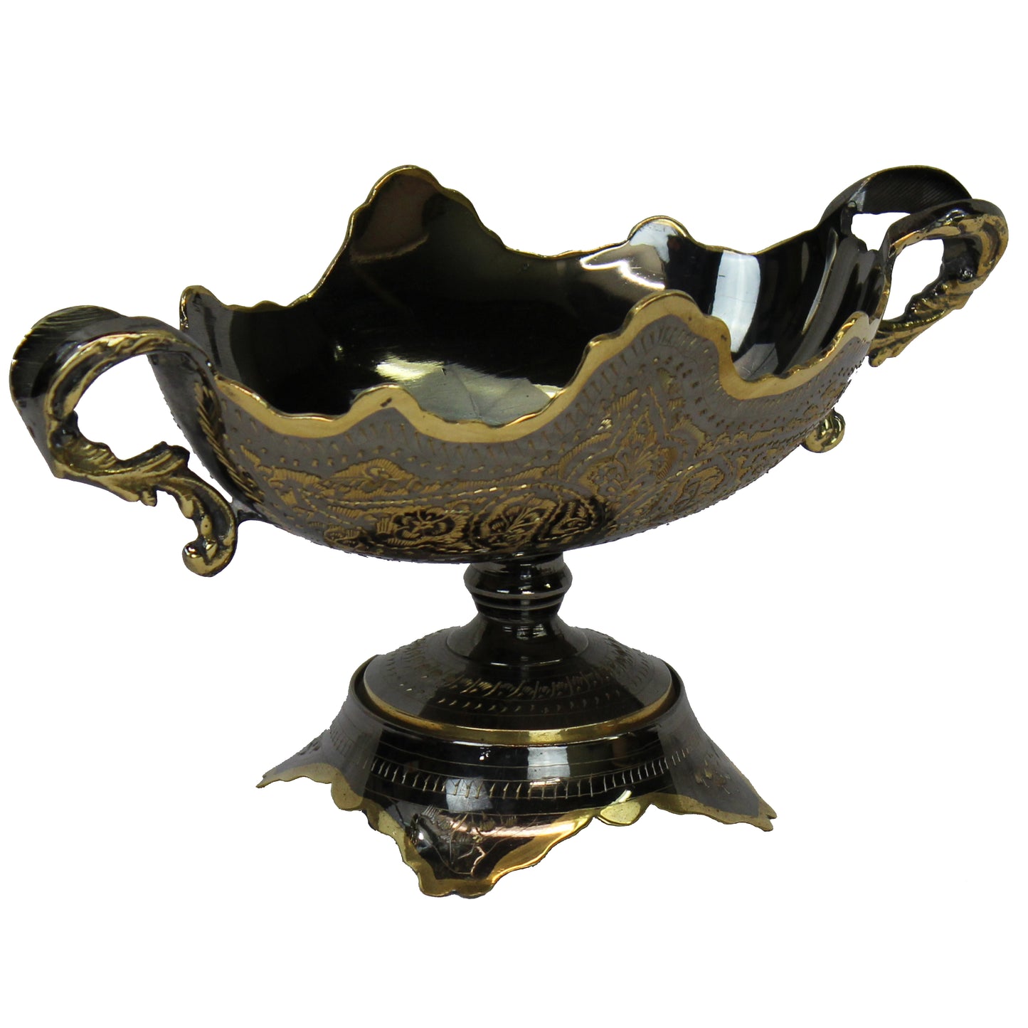 Natural Geo Decorative Golden Brass Bowl