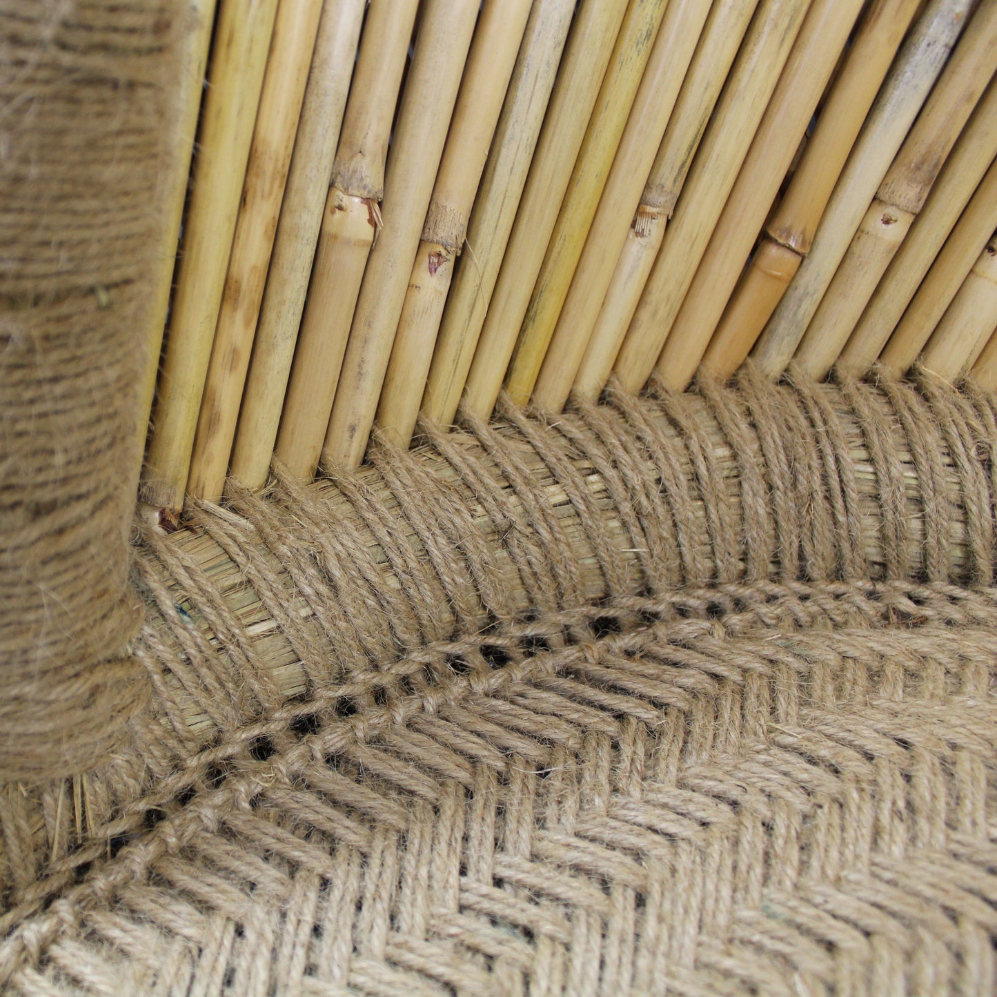 Natural Geo Handwoven Jute Decorative Large Chair - Set of 2