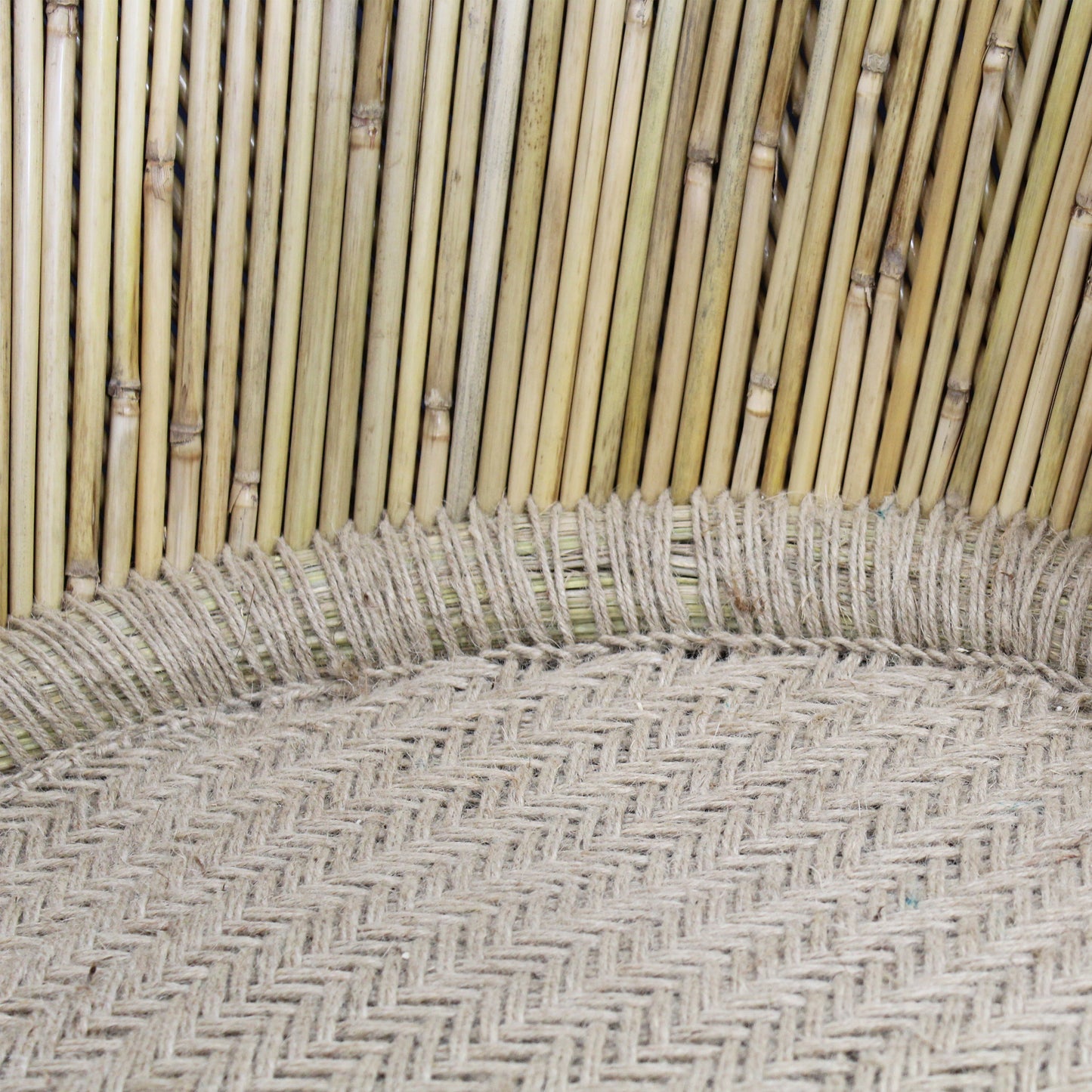 Natural Geo Handwoven Jute Decorative Large Chair - Set of 2