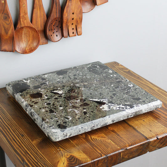 Natural Geo Decorative Black Square Marble Kitchen Cutting Board