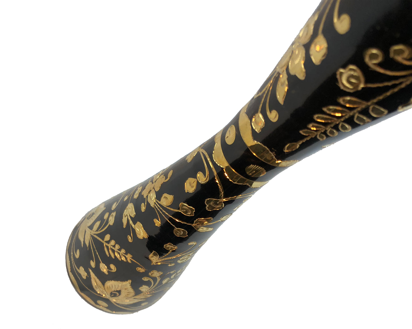 Natural Geo Brass Floral Black/Gold Table Vase