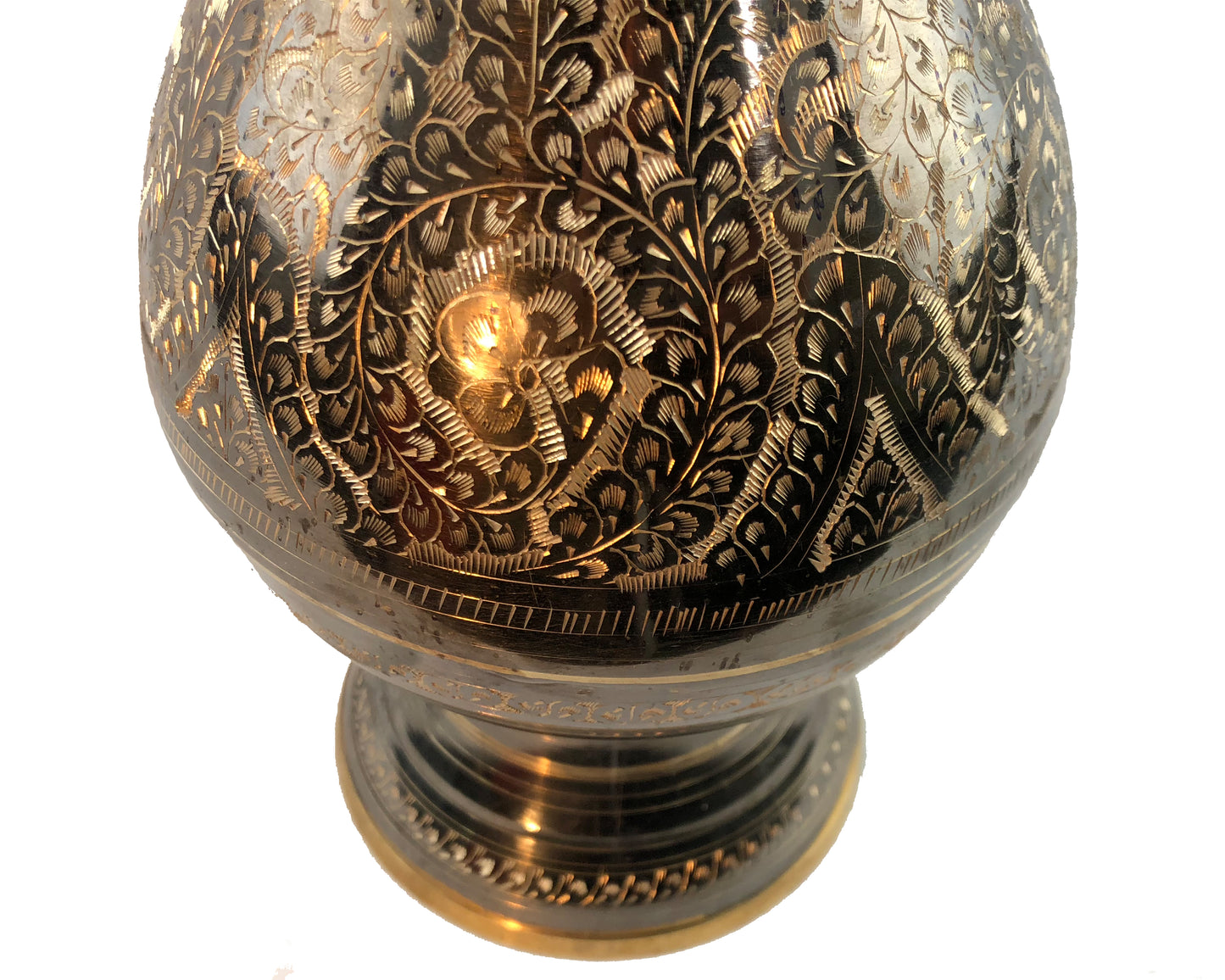 Natural Geo Brass Vintage Black/Gold Table Vase