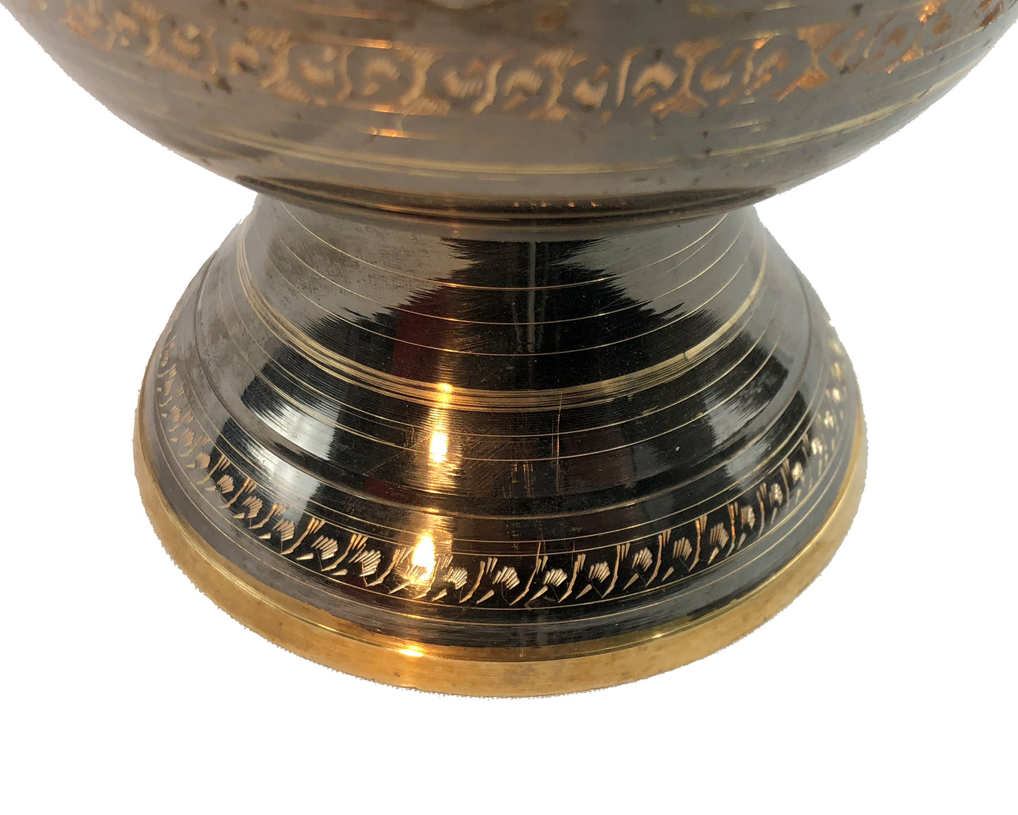 Natural Geo Brass Vintage Black/Gold Table Vase