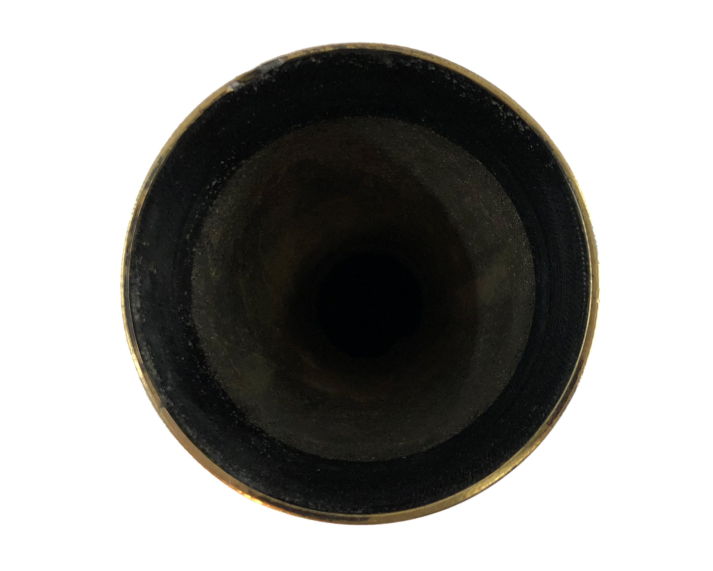 Natural Geo Brass Floral Black/Gold Table Vase