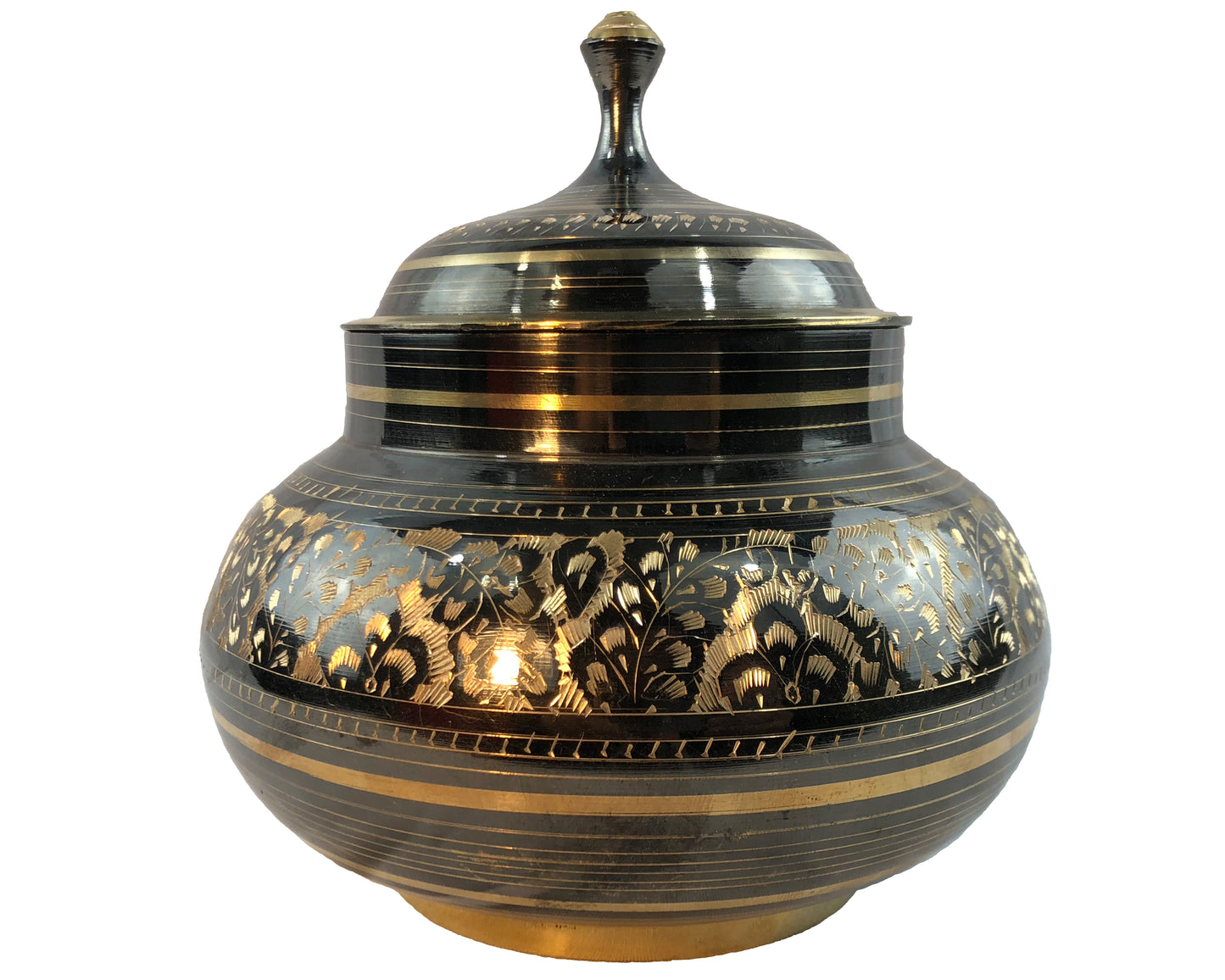 Natural Geo 6 Piece Brass Pot Decor Set