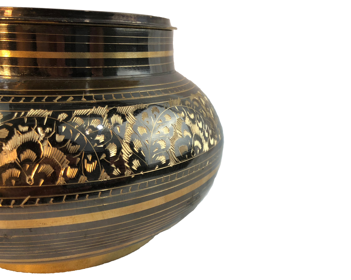 Natural Geo 6 Piece Brass Pot Decor Set