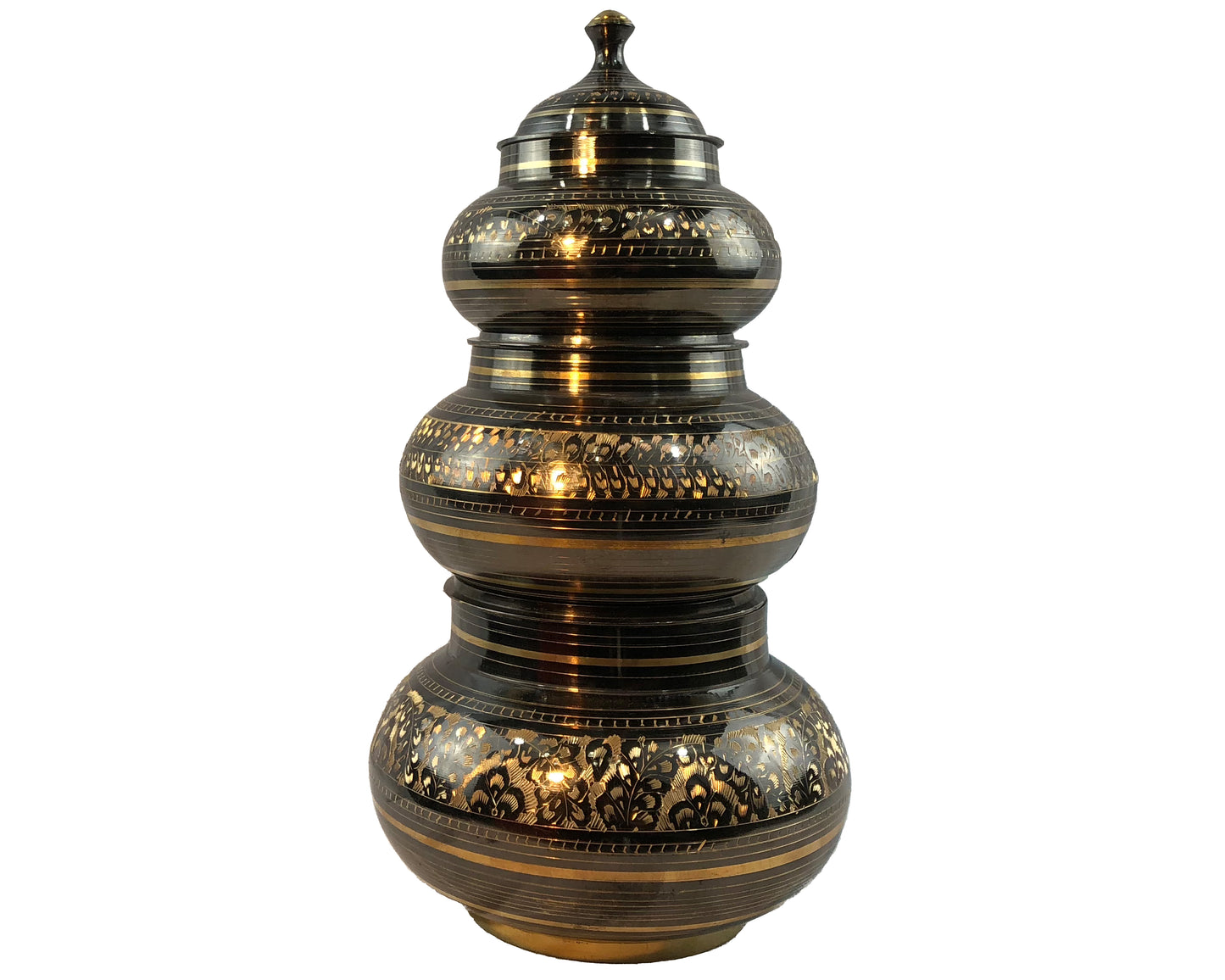 Natural Geo 6 Piece Brass Pot Decor Set