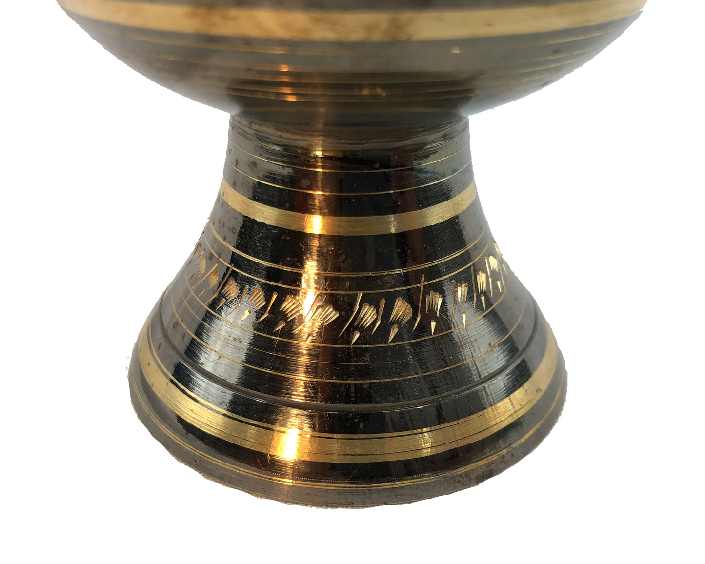 Natural Geo Brass Elegant Black/Gold 8" Table Vase