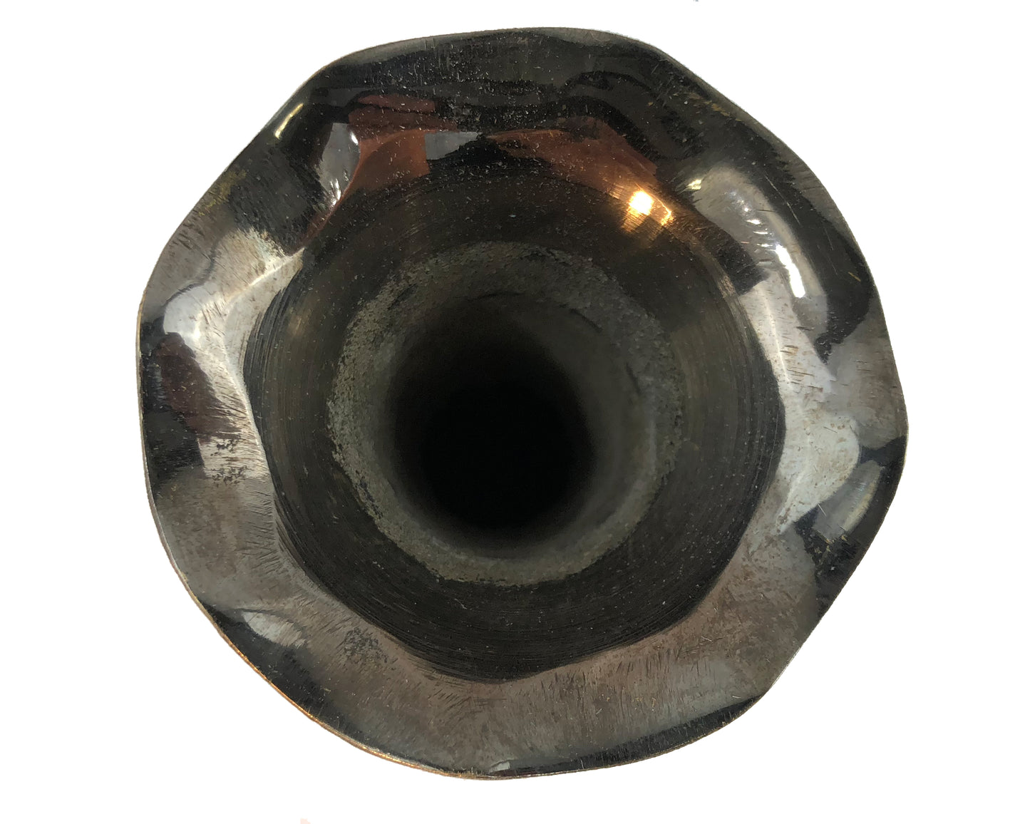 Natural Geo Brass Elegant Black/Gold 8" Table Vase