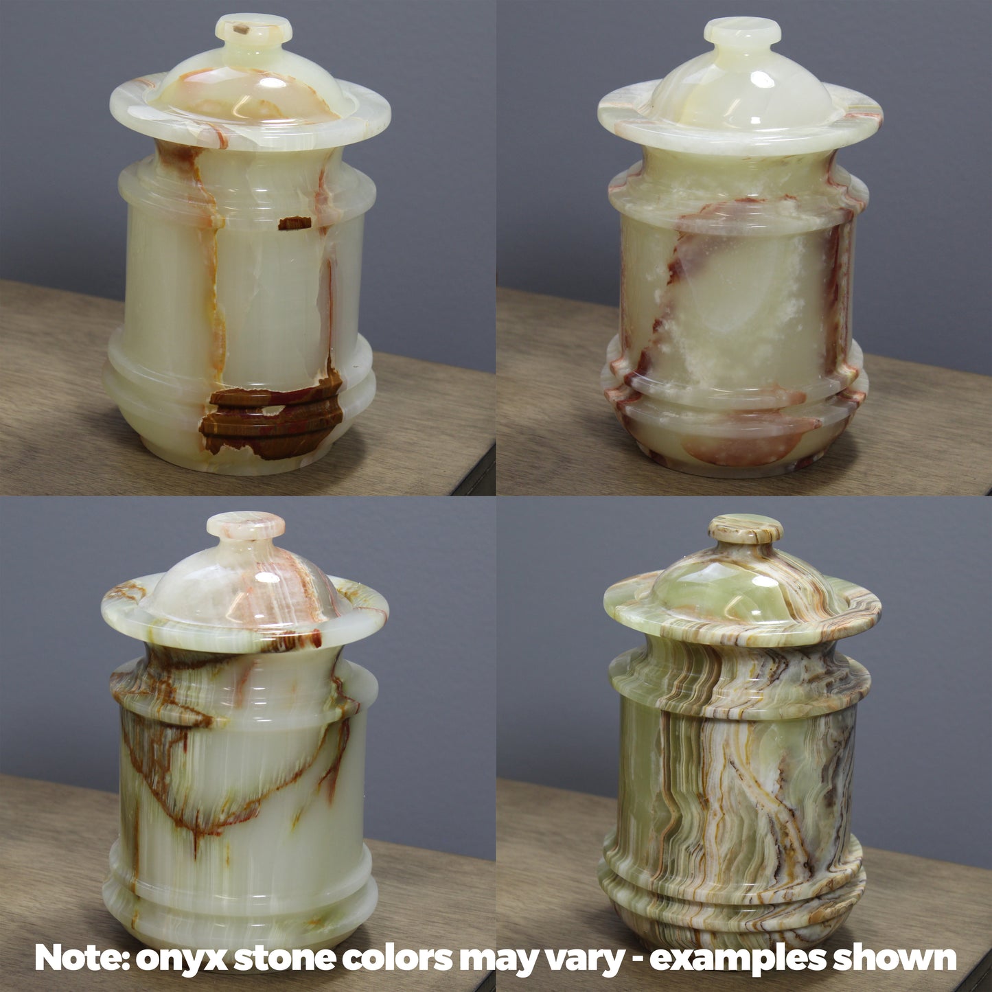 Natural Geo Multicolored Onyx 8" Jar with Lid