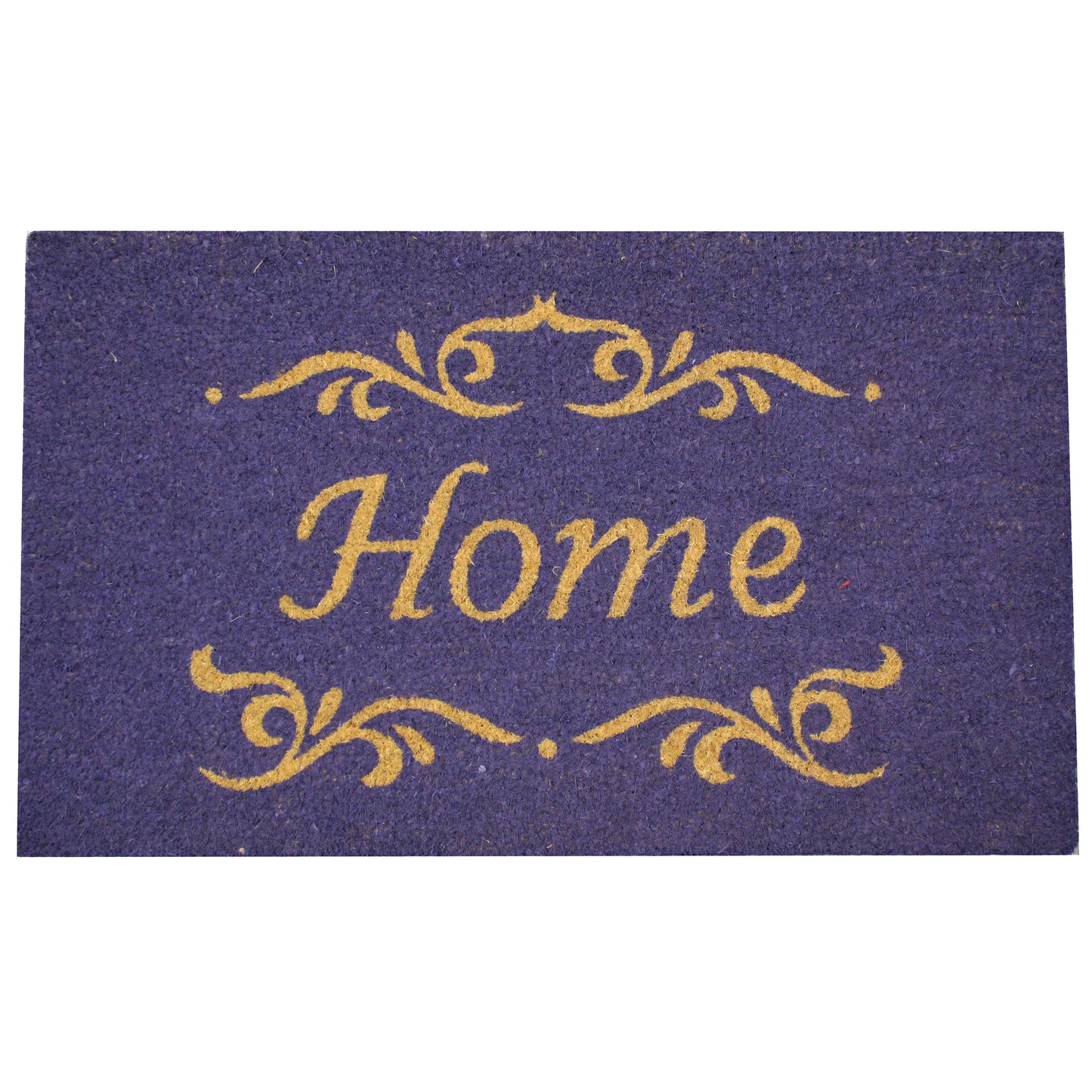 Natural Geo Island Classic Home Purple Natural Coir Door Mat 18 x 30"