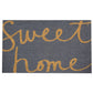 Natural Geo Island Sweet Home Gray/Beige Natural Coir Door Mat 18 x 30"