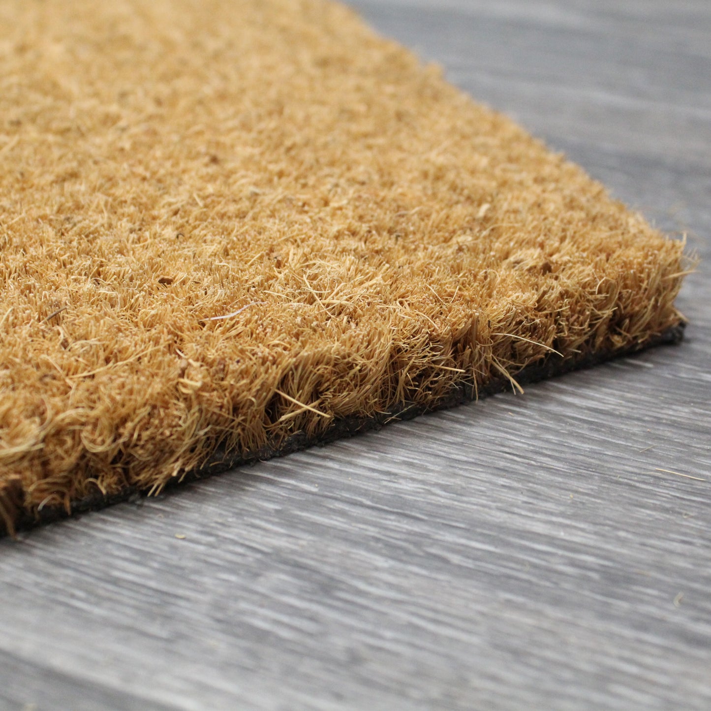 Natural Geo Island Home Key Black/Beige Natural Coir Door Mat 20 x 31"