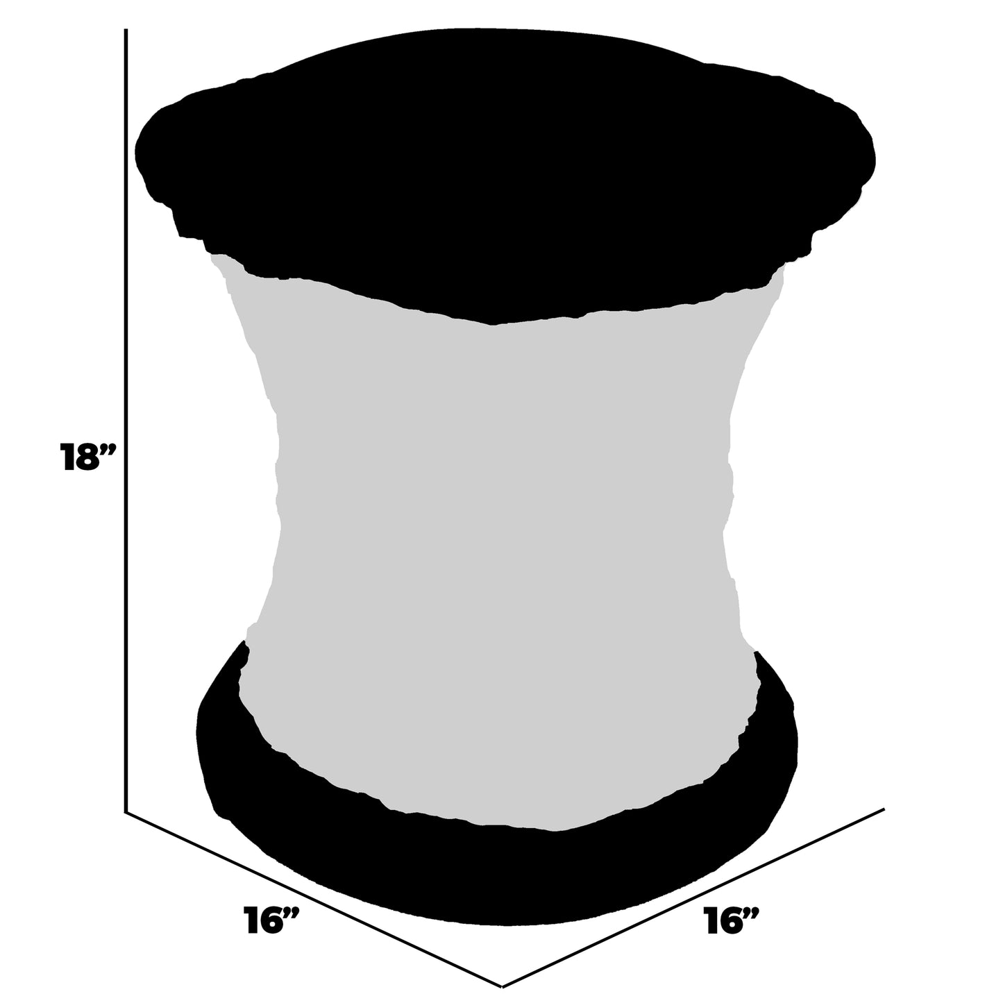 Natural Geo Moray Jute/Reed Decorative Cushioned Accent Stool