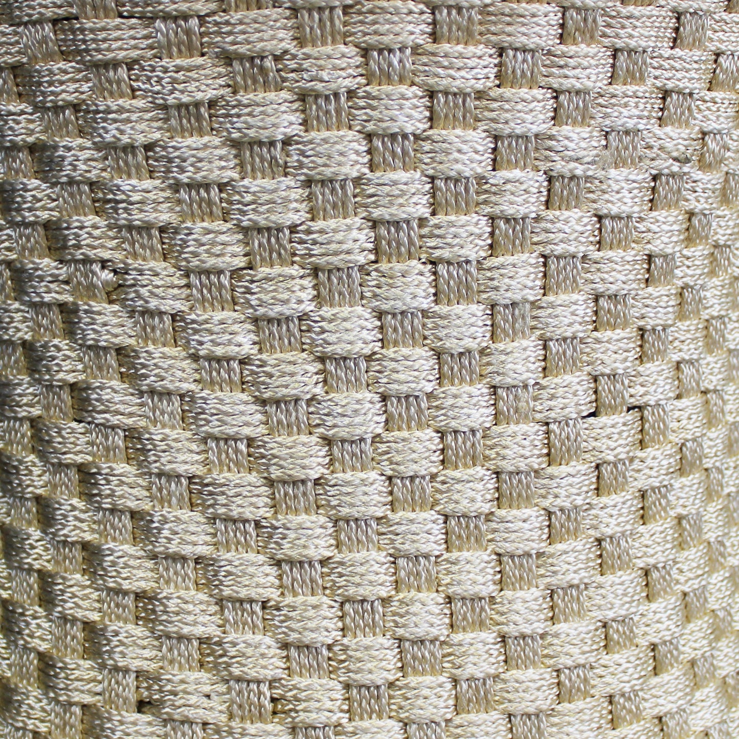 Natural Geo Decorative Handwoven Beige Accent Stool