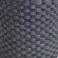Natural Geo Moray Handwoven Nylon Decorative Accent Stool - Black