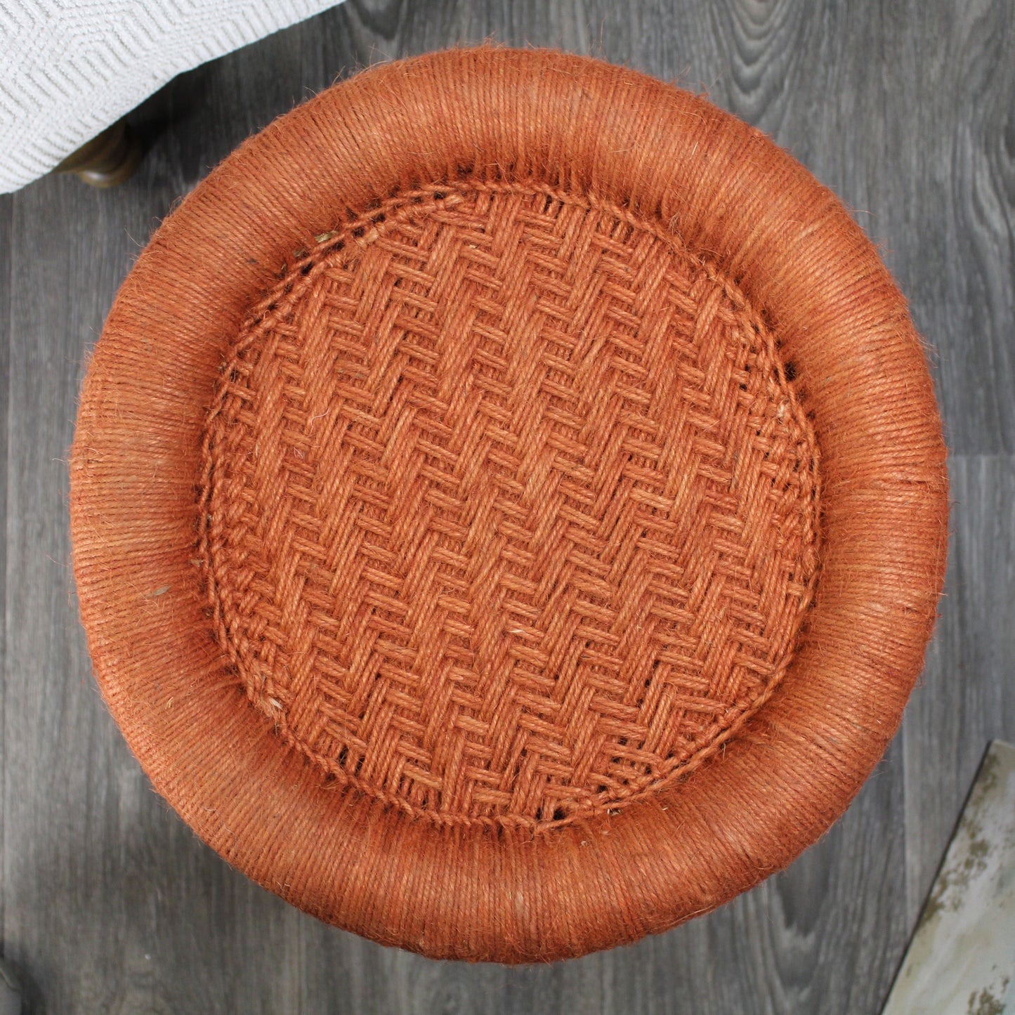 Natural Geo Moray Decorative Handwoven Jute Accent Stool (Set of 2)