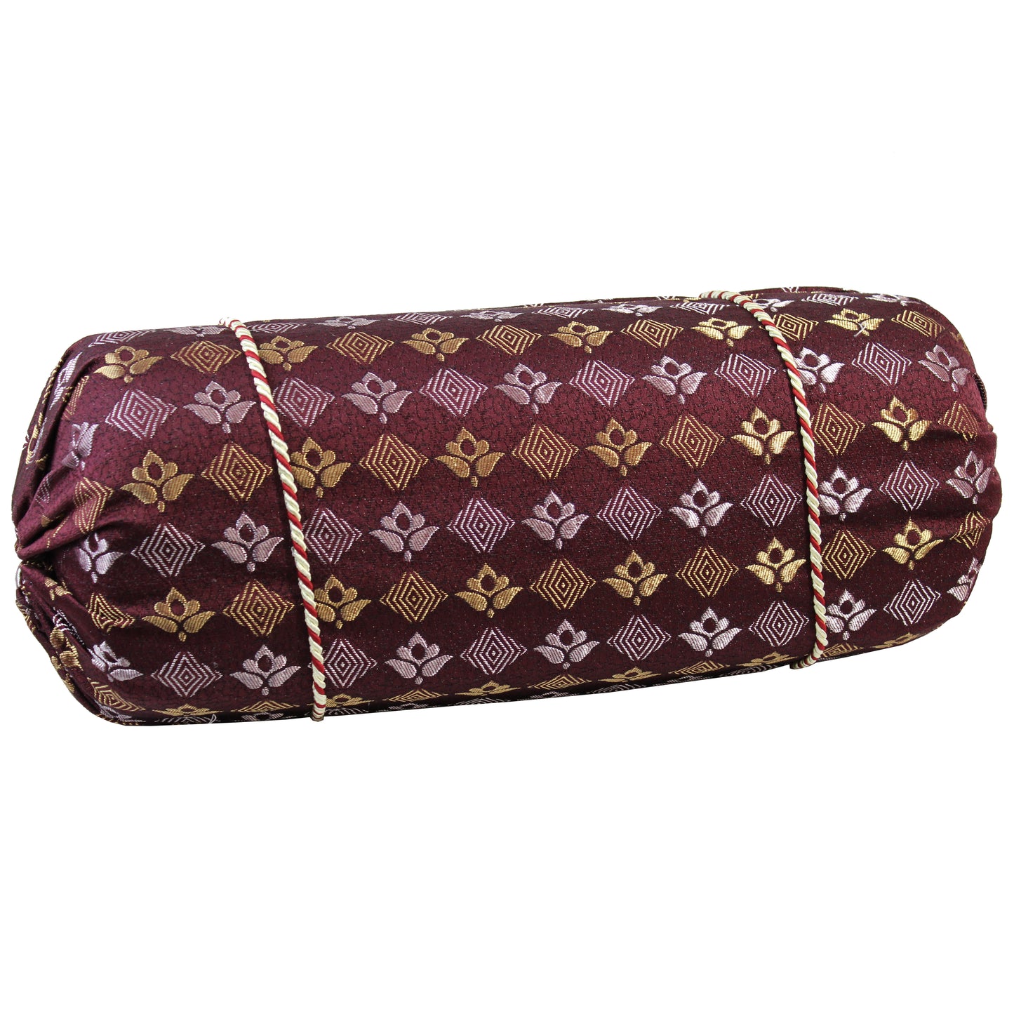 Natural Geo Purple/Gold Gao Takiya Bolster Pillow (Set of 2)