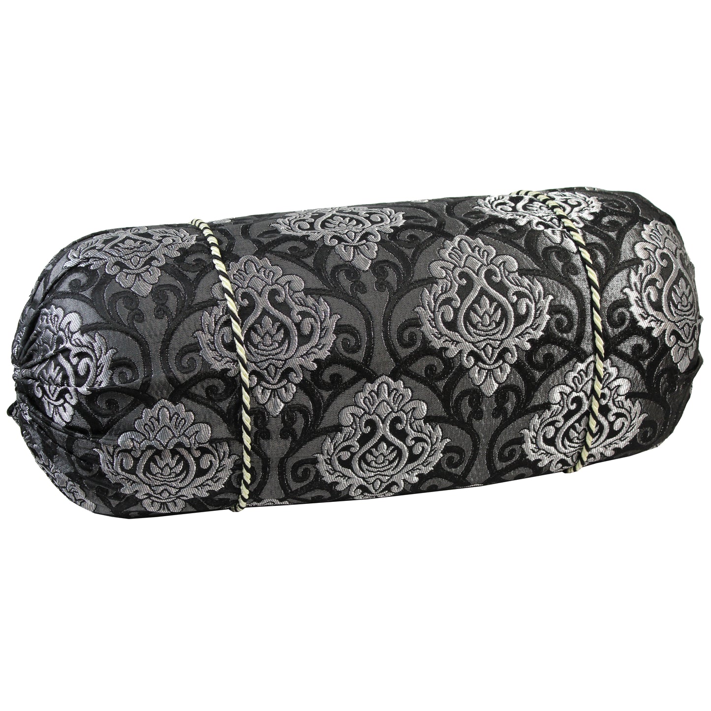 Natural Geo Silver/Black Gao Takiya Bolster Pillow (Set of 2)