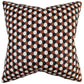 Natural Geo Brown/Black/White Leather Geometric Throw Pillow