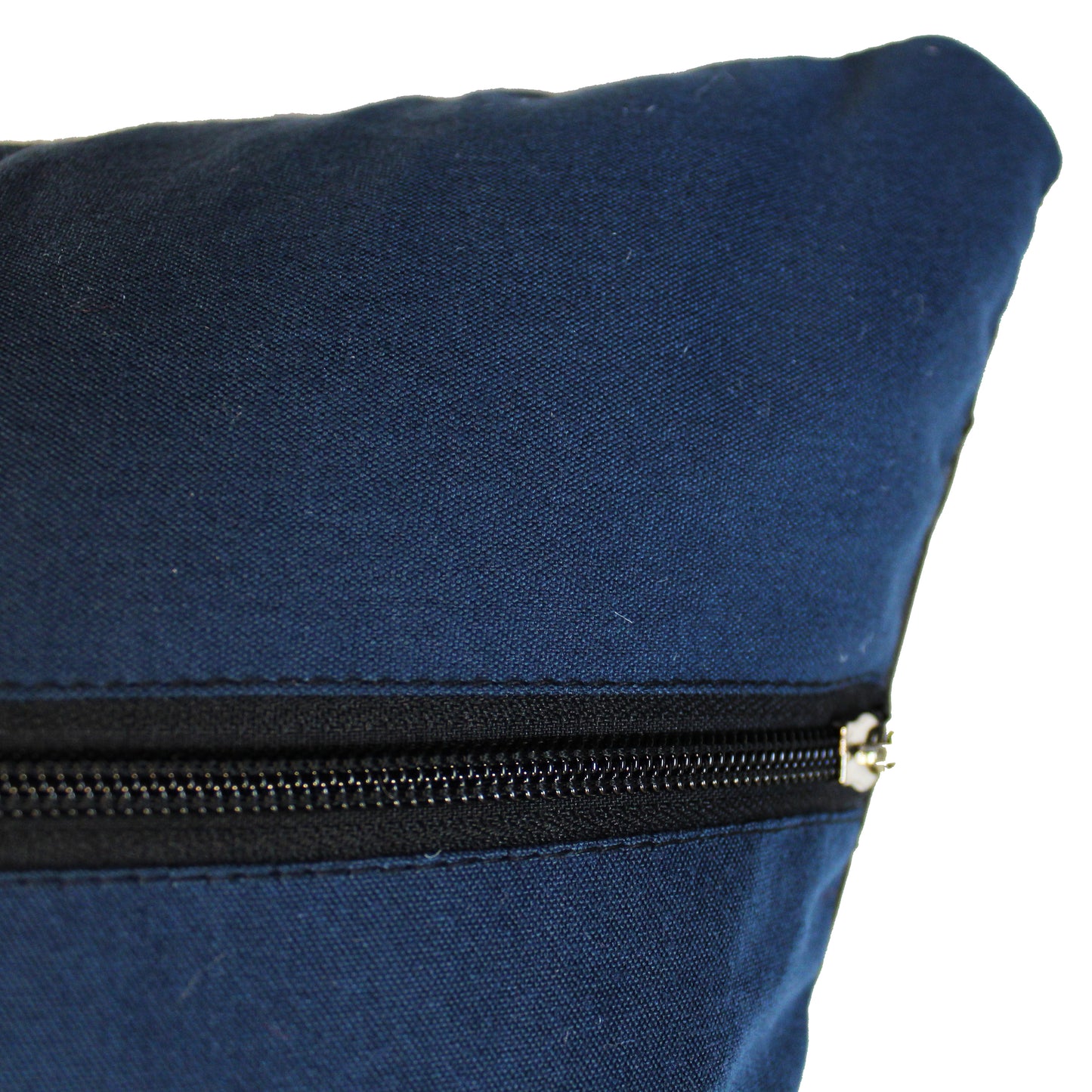 Natural Geo Voguish Leather Black/Blue Square Decorative Throw Pillow