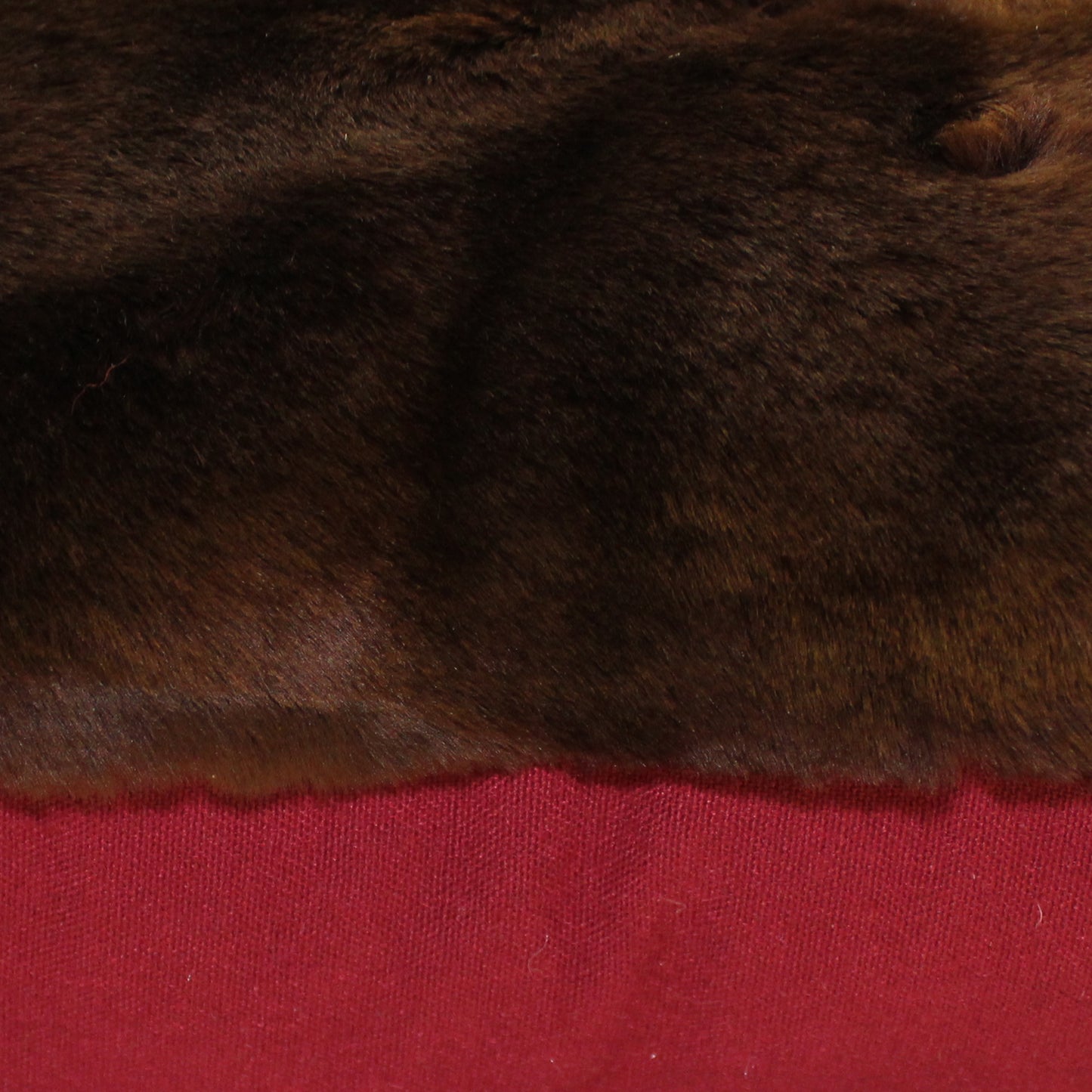 Natural Geo Flocculent Sheepskin White/Brown Square Decorative Throw Pillow