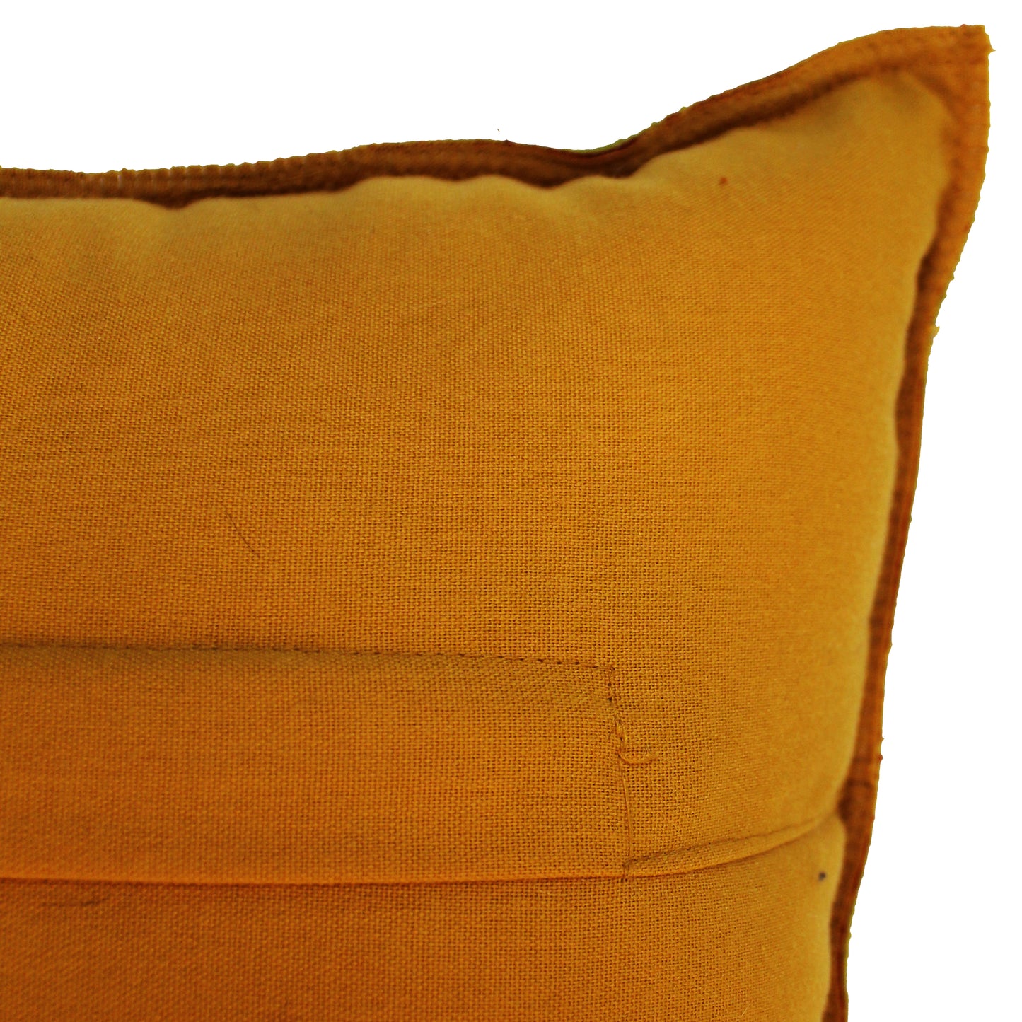 Natural Geo Prolific Leather Suede Yellow/Brown Square Decorative Throw Pillow