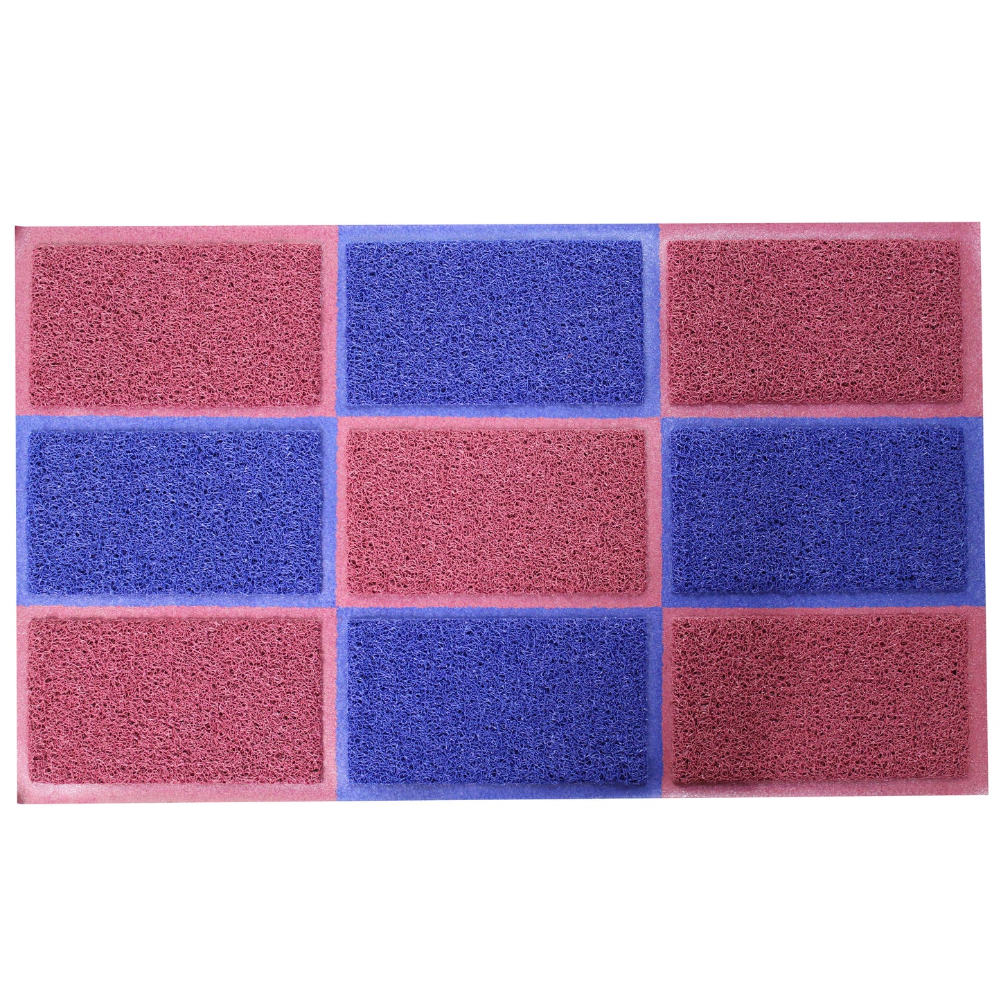 Natural Geo Sponge Rubber Geometric Kitchen Mat 18 x 29"