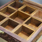 Natural Geo Rosewood Spice Organizer Box