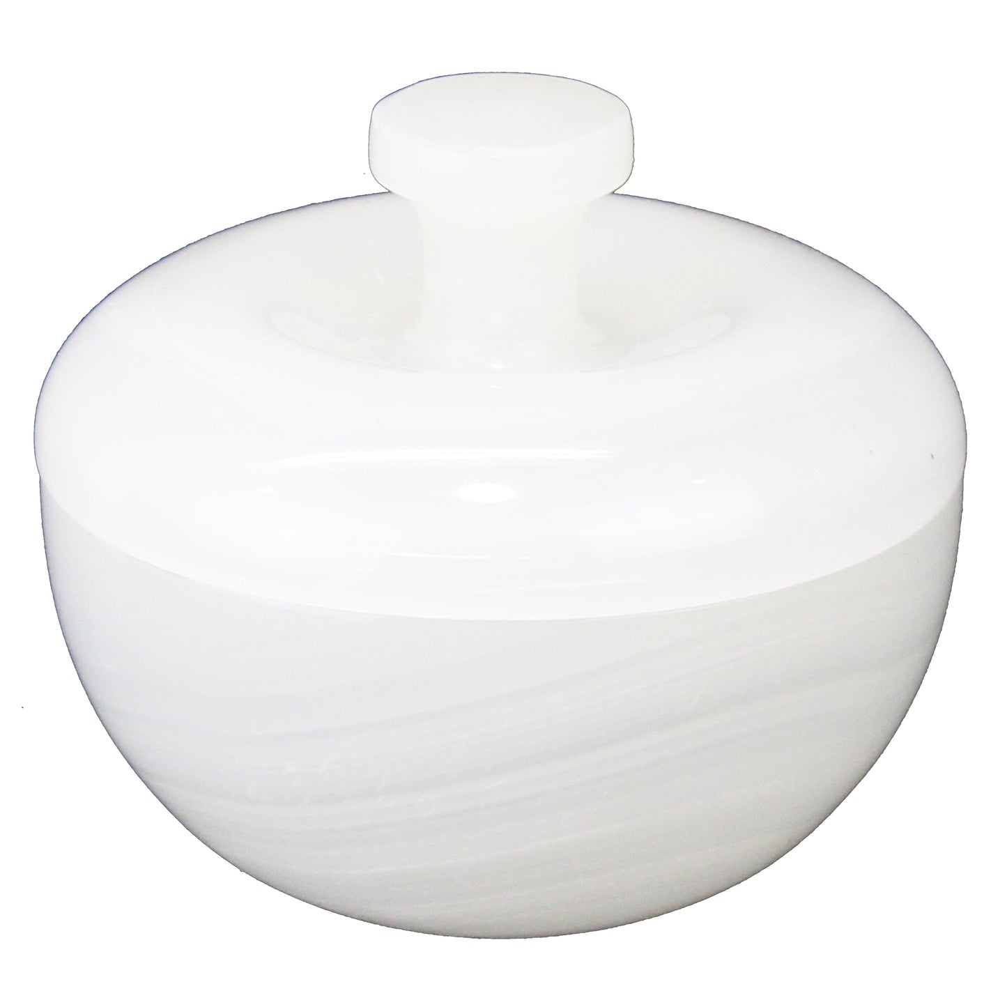 Natural Geo White Marble 5" Jar with Lid