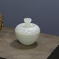 Natural Geo White Marble 4" Jar with Lid