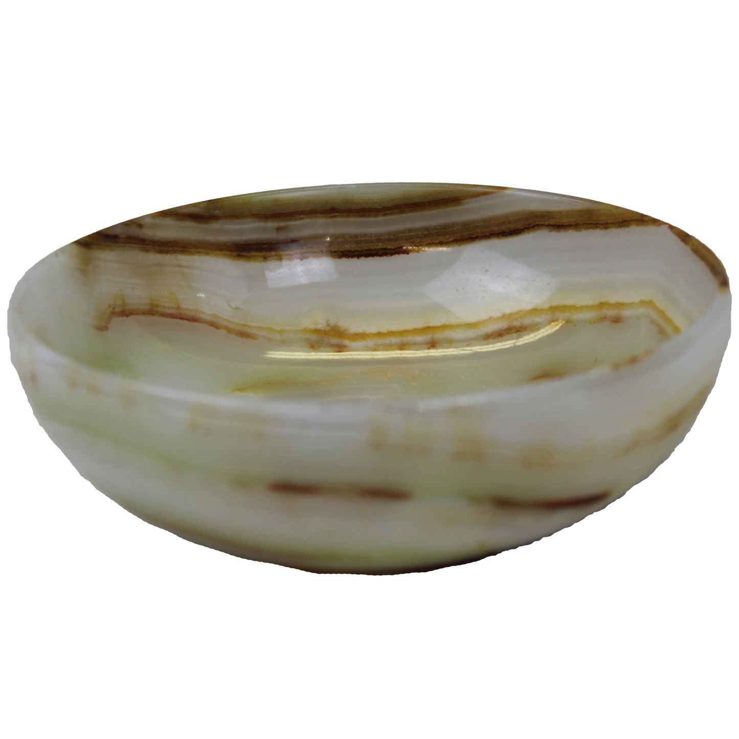 Natural Geo Multicolored Decorative Handcrafted 6" Onyx Bowl (Set of 4)