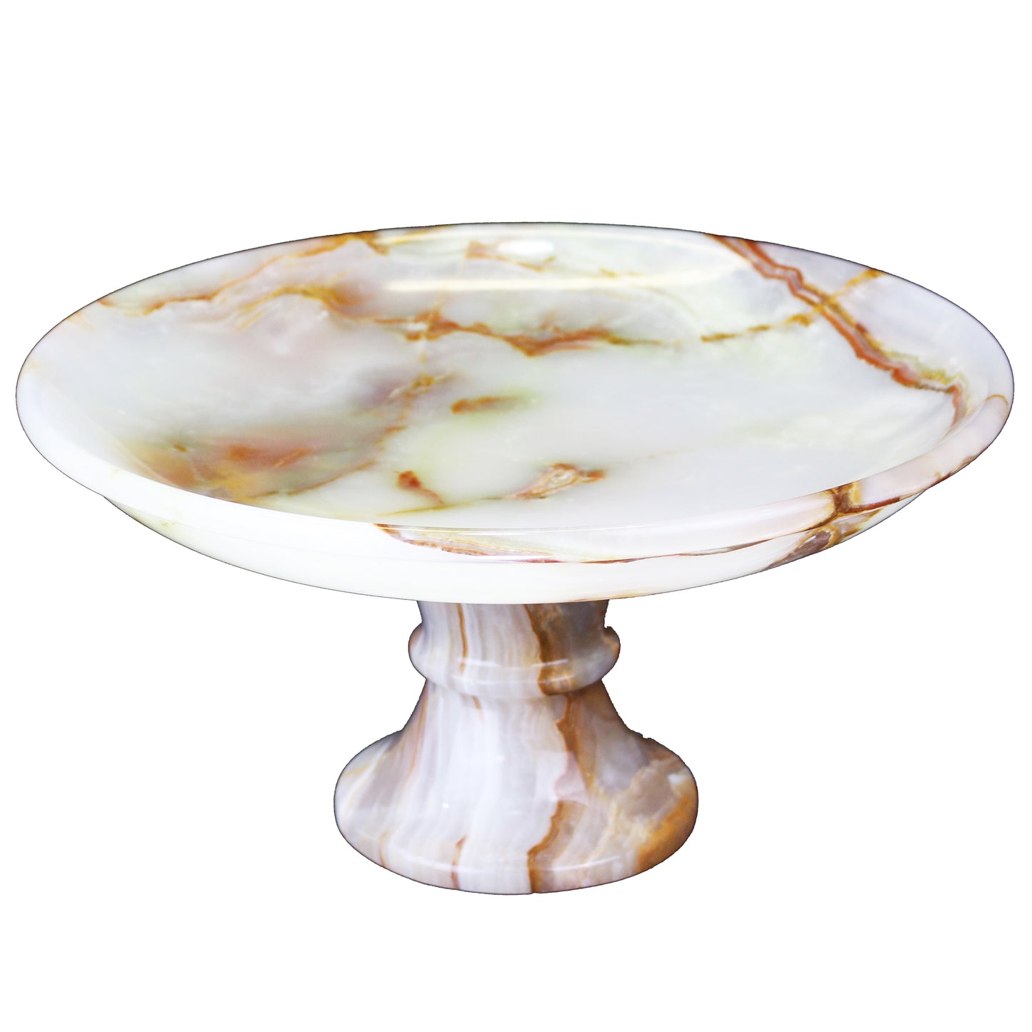 Natural Geo Multicolored Onyx Cake Stand