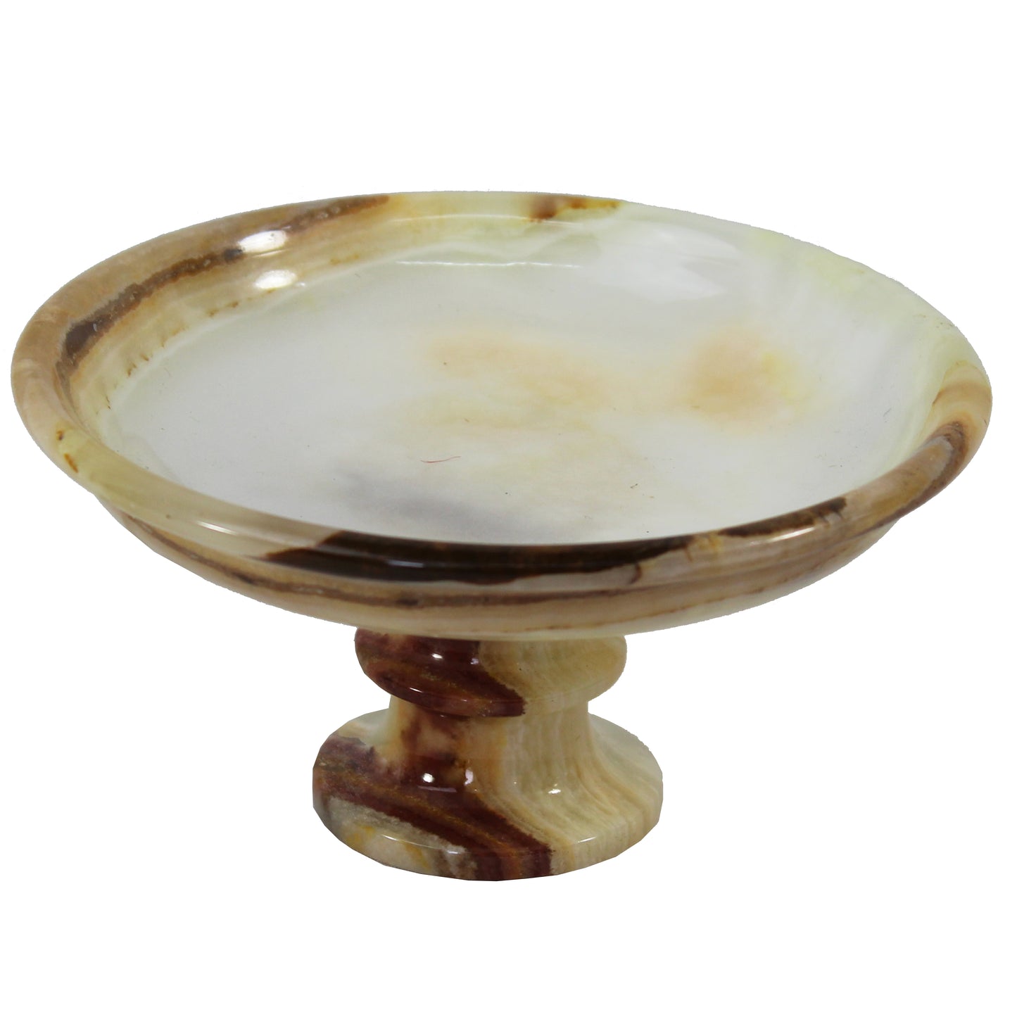 Natural Geo Multicolored Onyx 4" Mini Fruit Stand