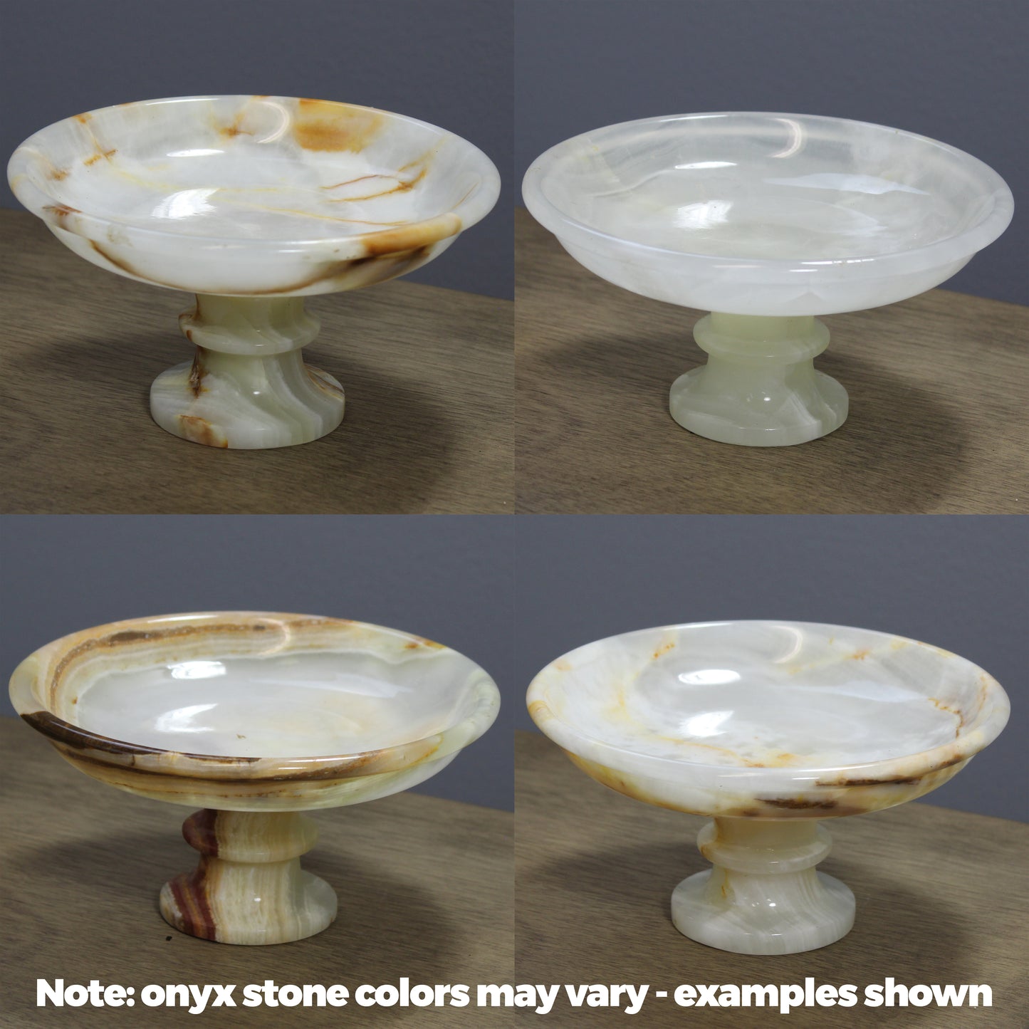 Natural Geo Multicolored Onyx 4" Mini Fruit Stand
