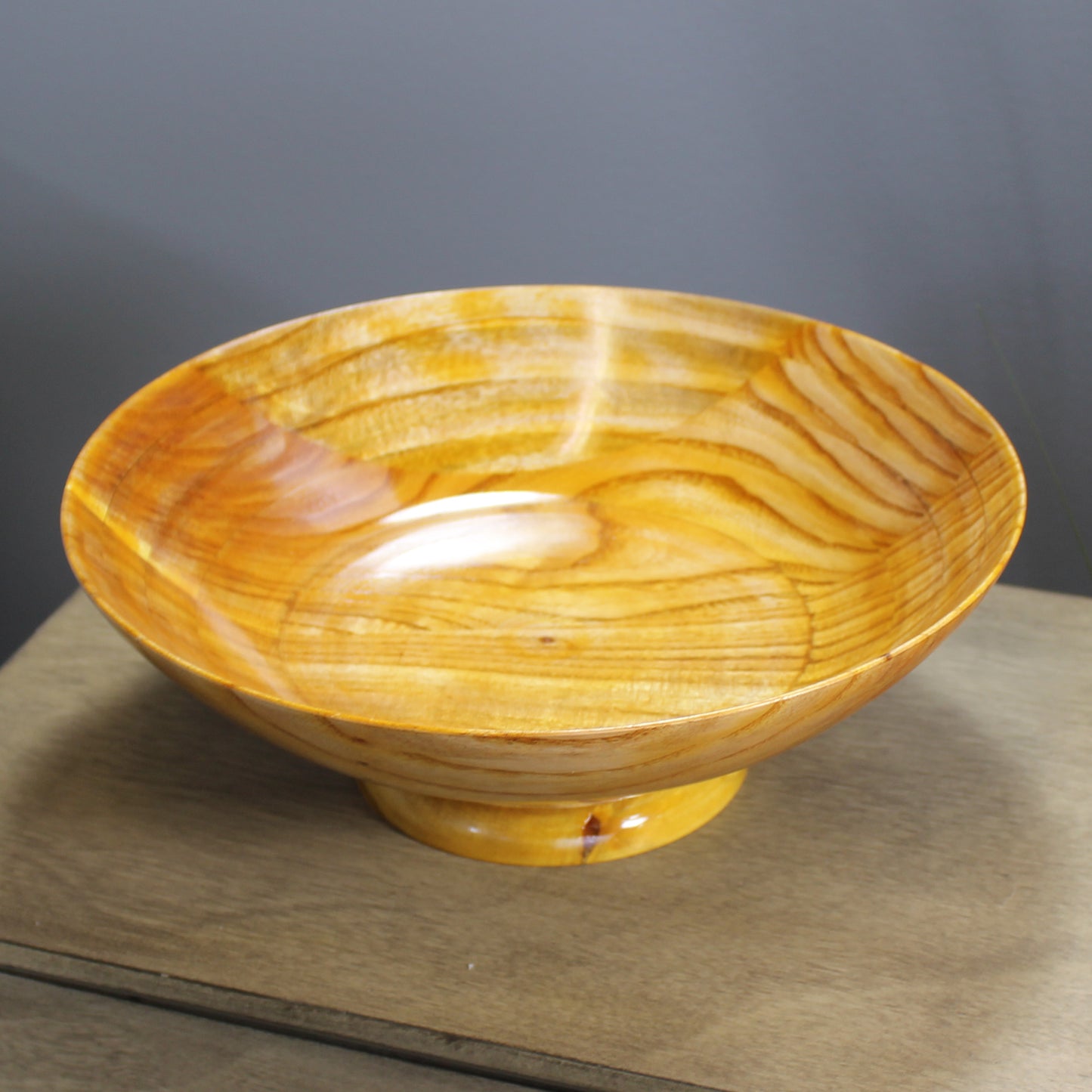 Natural Geo Rosewood 12" Decorative Fruit Bowl