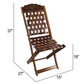 Natural Geo Rosewood Decorative Folding Chair