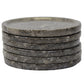 Natural Geo Gray Decorative Round Marble Drink Coaster (Set of 6)