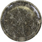 Natural Geo Gray Decorative Round Marble Drink Coaster (Set of 6)