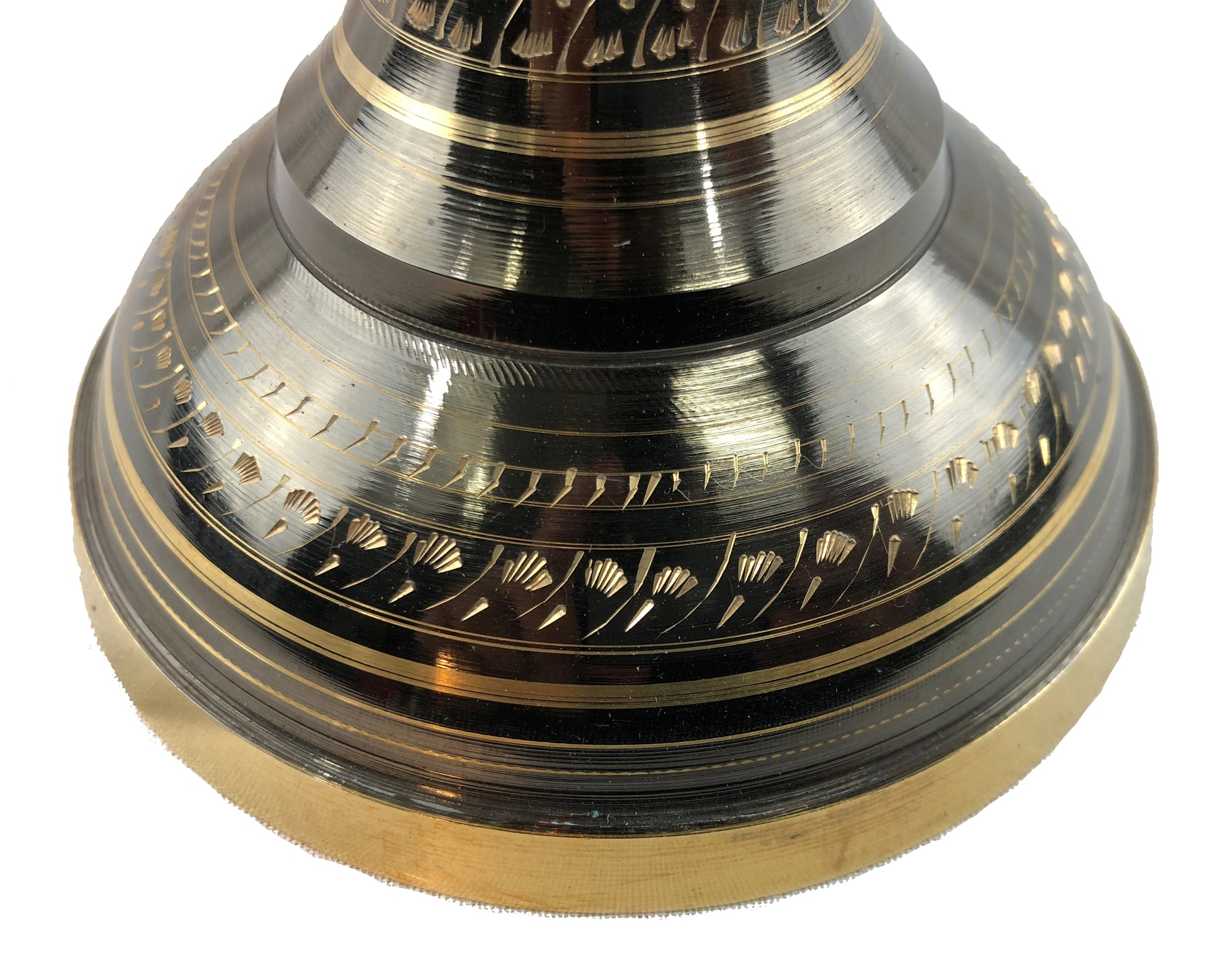 Natural Geo Brass Vintage Black/Gold Table Vase