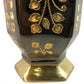Natural Geo Brass Hexagonal Floral Bottle Decor