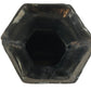 Natural Geo Brass Hexagonal Floral Bottle Decor