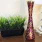 Natural Geo Brass Floral Red/Gold Table Vase