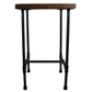 Natural Geo Dublin Rustic Pipe Wooden End Table