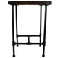Natural Geo Dublin Rustic Pipe Wooden End Table