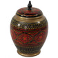 Natural Geo Red/Gold 7" Rosewood Jar