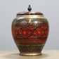 Natural Geo Red/Gold 8" Rosewood Jar