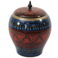 Natural Geo Blue/Red 8" Rosewood Jar