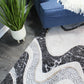 Natural Geo Jasmine Modern Wavy Abstract Gray/Black Area Rug