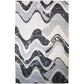 Natural Geo Jasmine Modern Wavy Abstract Gray/Black Area Rug